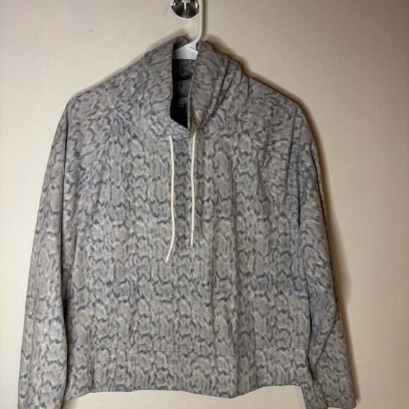 Old Navy Tops - Old Navy Go-Warm Cropped Microfleece Funnel-Neck Sweatshirt Snake Print